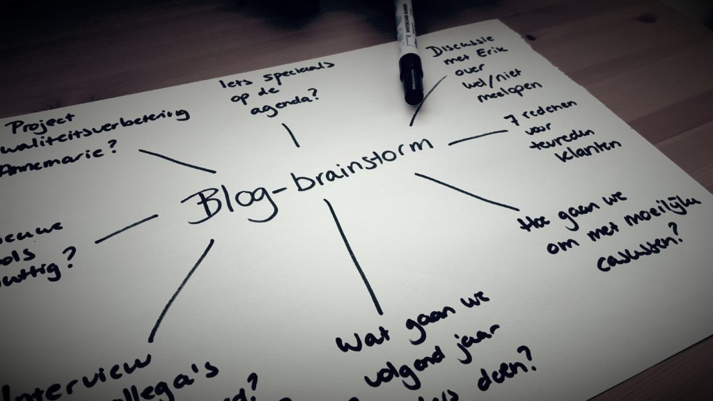 Brainstorm onderwerp zakelijke blog